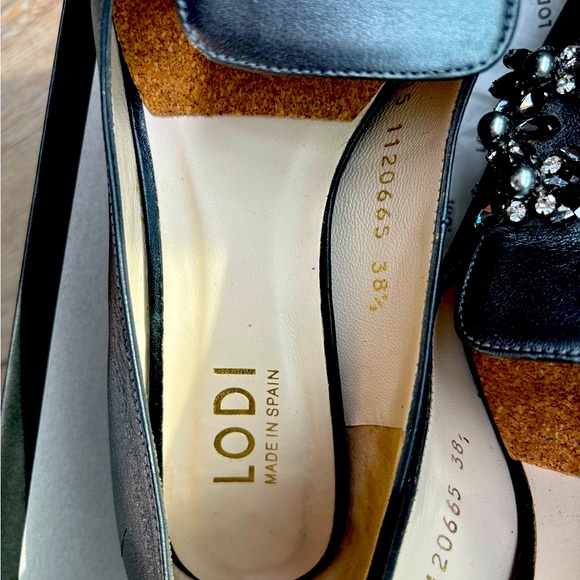 LODI smoke grey leather sexy evening heels - Picture 7 of 14